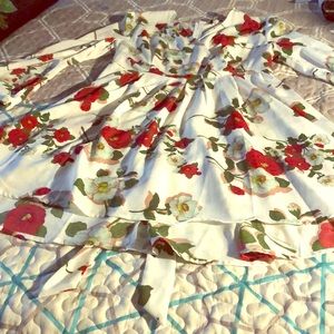 Multicolor spring knee-high dress